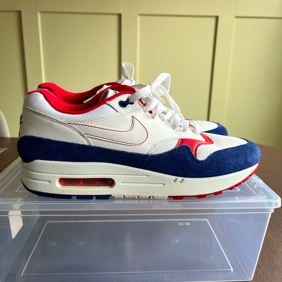 Nike Air Max 1 Red White and Blue Mens size 9 - Picture 1 of 8
